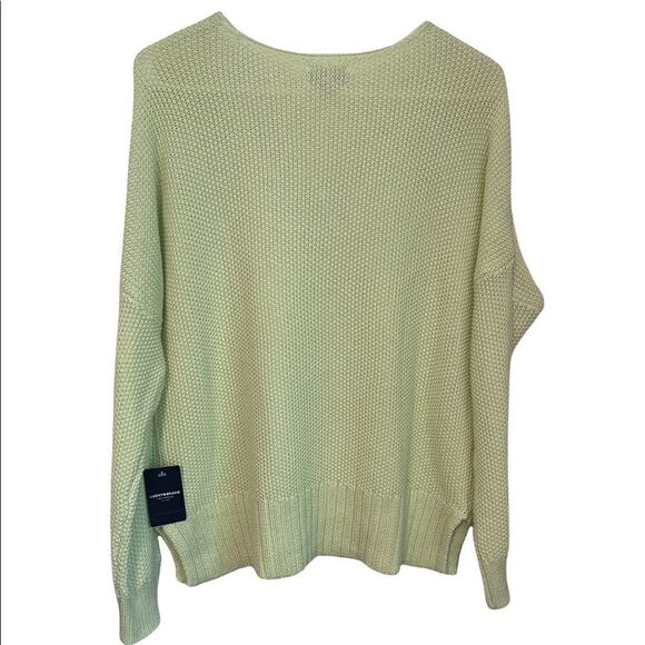 LUCKY BRAND Green V Neck Cotton Blend Sweater.Size S - Picture 9 of 15